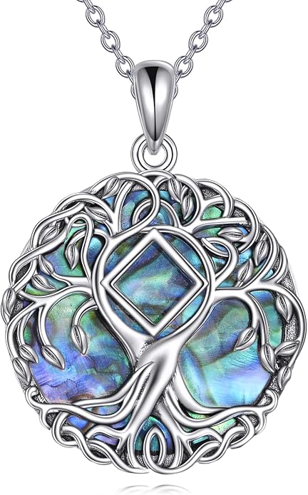 YFN Tree of Life Necklace Sterling Silver Celtic Knot Tree Pendant Jewelry Gifts for Women Men
