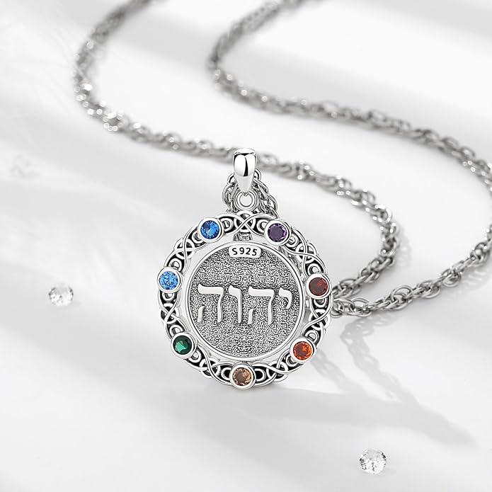 AEONSLOVE Tetragrammaton De Plata 925 Sterling Silver Tetragrammaton Necklace/Metatron Cube Pendant Amuleto De Proteccion Gifts for Women Men