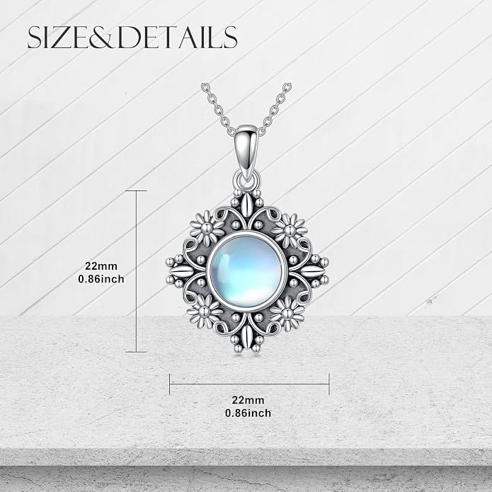 PELOVNY Celtic Knot Necklaces for Women 925 Sterling Silver Gemstone/Birthstone Teardrop Infinity Necklace Irish Celtic Pendant Jewelry Gifts for Mom Daughter Wife