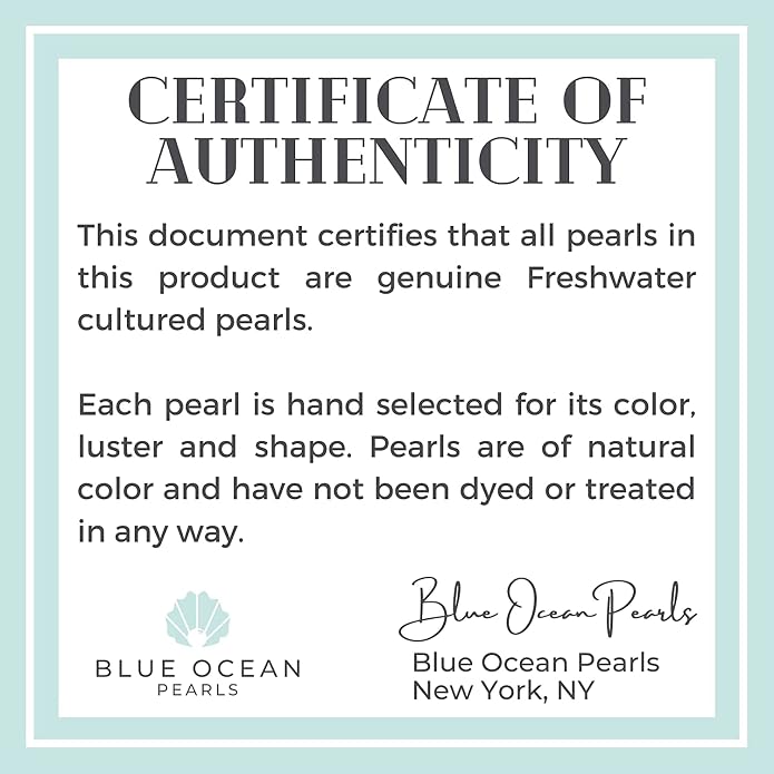 Blue Ocean Pearls Round Freshwater Cultured Pearl Bride & Bridesmaid 8" Stretch Strand Bracelet - Choice of Pearl Size and Color