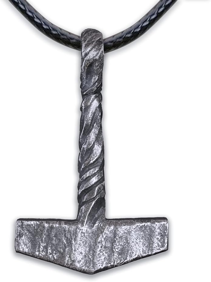 Baldur Jewelry - Thors Hammer Necklace Pendant Mjölnir - Viking Norse Thor Hammer Pendant Viking Jewelry - Thor Necklace - Thor Gifts for Men - Viking Necklace for Men