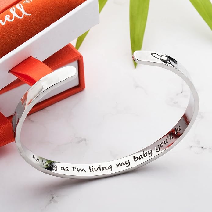 Carviell Bracelet - Gifts for Women – Inspirational, Friendship, Love, Mom, Daughter, Sister, Christian, Graduation, Memorial & Wedding Gifts – 100+ Phrases – Stainless Steel, Gift-Ready