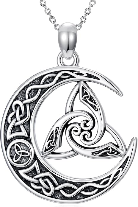 Cross/Pentagram/Tree of Life/Celtic Trinity/Anchor/Thor's Hammer/Sun/Eye of Horus Necklace Moon Pendant Mothers Day Gifts for Women