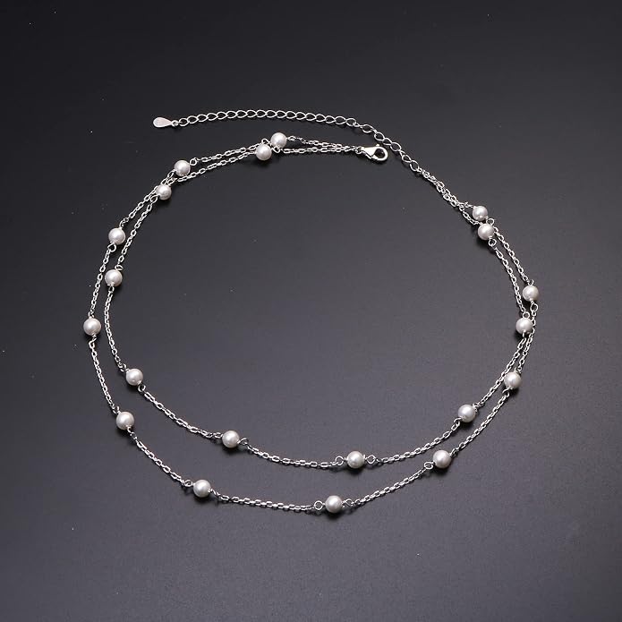 DAOCHONG S925 Sterling Silver Choker Short Necklace Pendant for Women Jewelry Gift