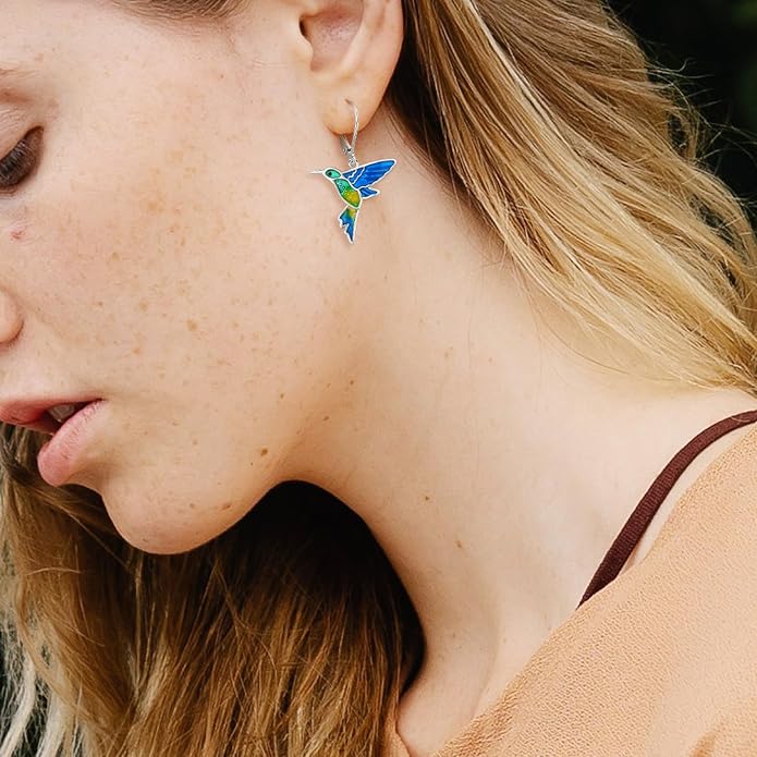 Black Cat/Turtle/Moonstone//Turquoise/Flower/Tree of Life Earrings Sterling Silver Cute Animal Leverback Dangle Earrings Jewelry Gifts