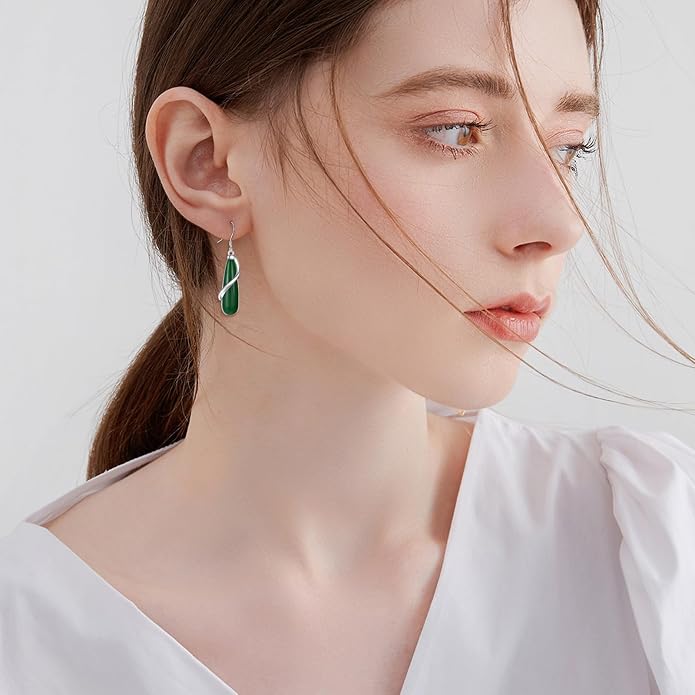 POPLYKE 925 Sterling Silver Tree of Life Dangle Earrings for Women Fashion Abalone Shell Jewelry Gifts for Mom Sister Friend Birthday