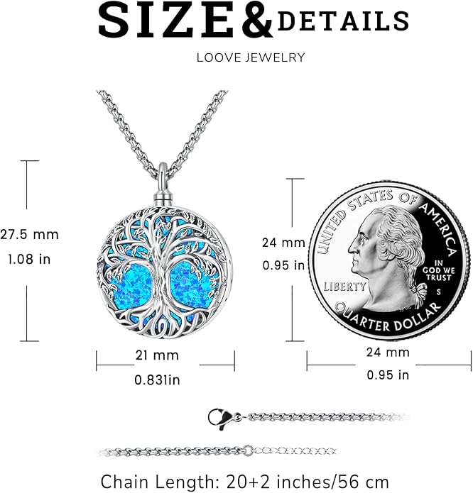 Jewelry Gifts - Tree of Life Necklace Sterling Silver Abalone Shell/Opal/Moonstone/Black Onyx/Turquoise/Malachite/Crystal Family Tree of Life Jewelry for Women Men