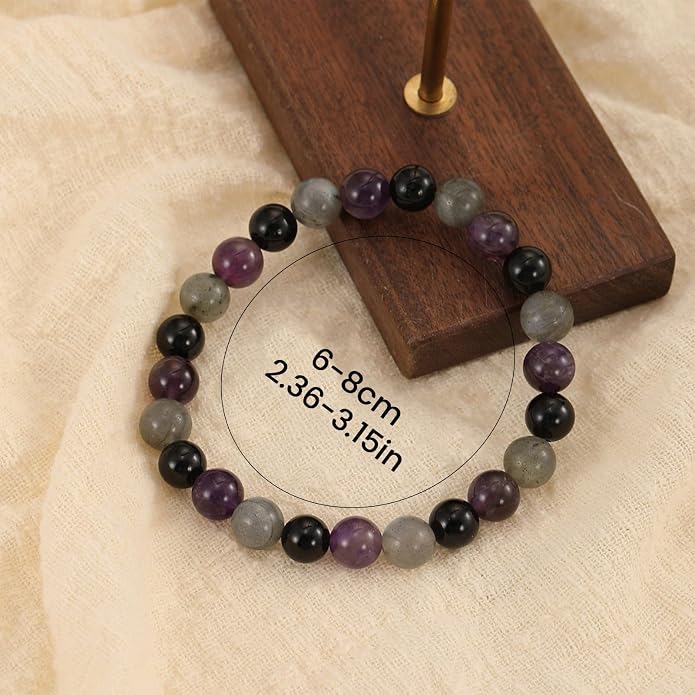 Crystal Vibe - Healing Crystal Bracelet for Women & Men | Natural Gemstone Bead Bracelet | Adjustable Handmade Energy Stone Bracelet | Bracelet for Meditation, Yoga & Daily Wear | Multiple Types