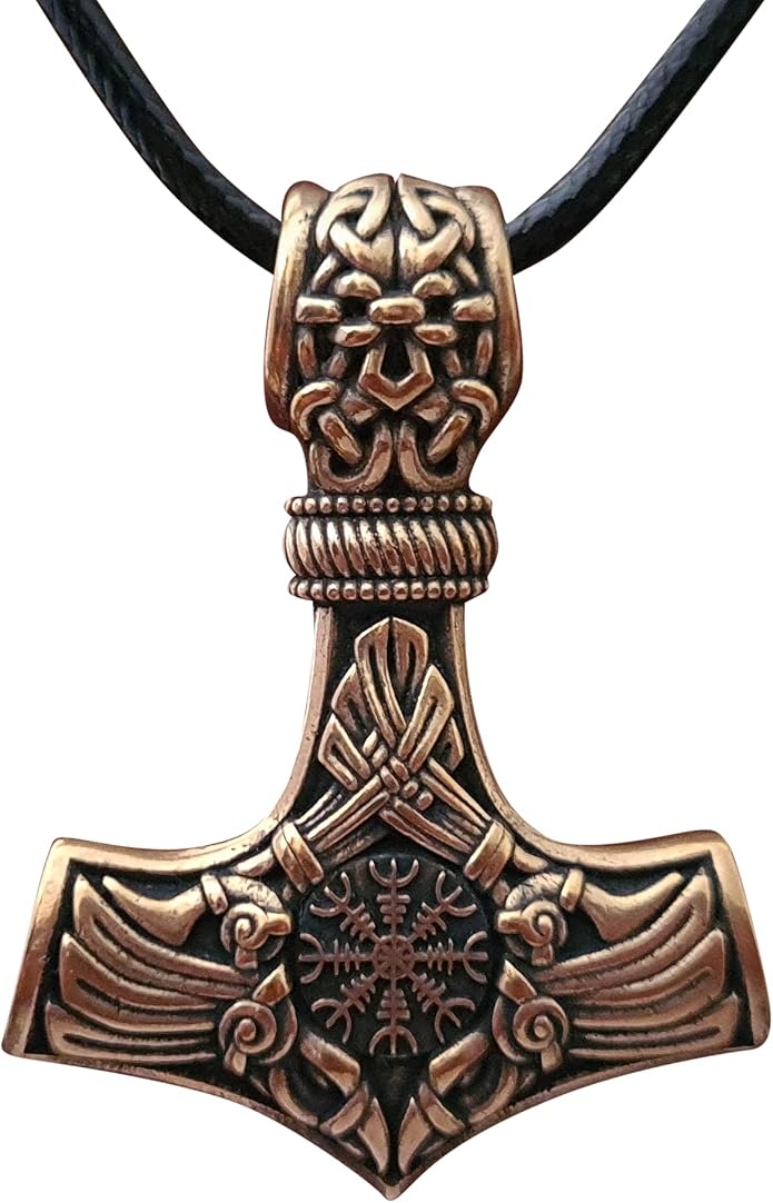 Baldur Jewelry - Thors Hammer Necklace Pendant Mjölnir - Viking Norse Thor Hammer Pendant Viking Jewelry - Thor Necklace - Thor Gifts for Men - Viking Necklace for Men