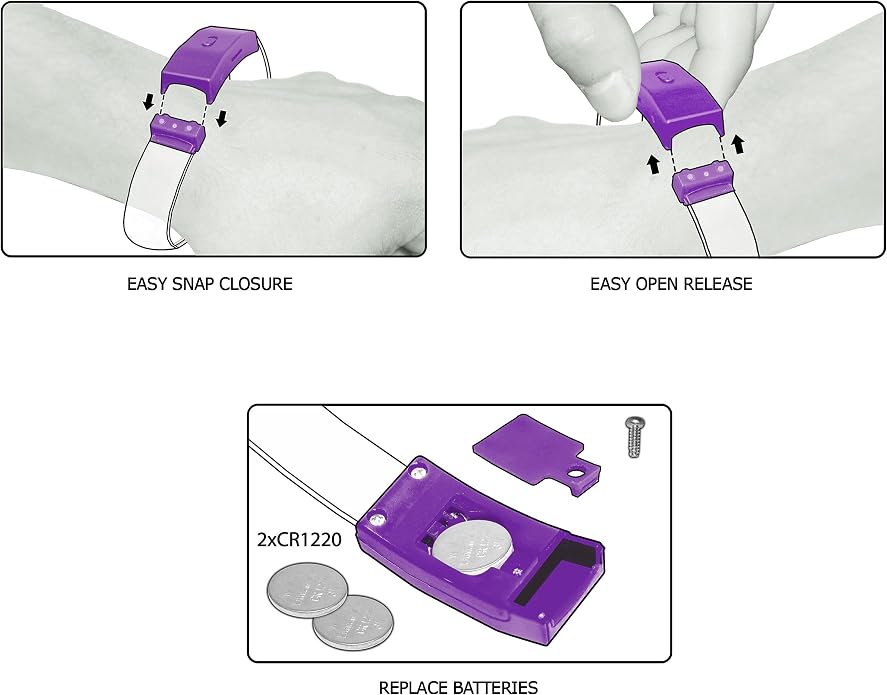 12 Magic Band Pack | Glow in The Dark | Flashing Light up for Concerts | Running Lights for Runners | Glow in The Dark Bracelets | Led Bracelet