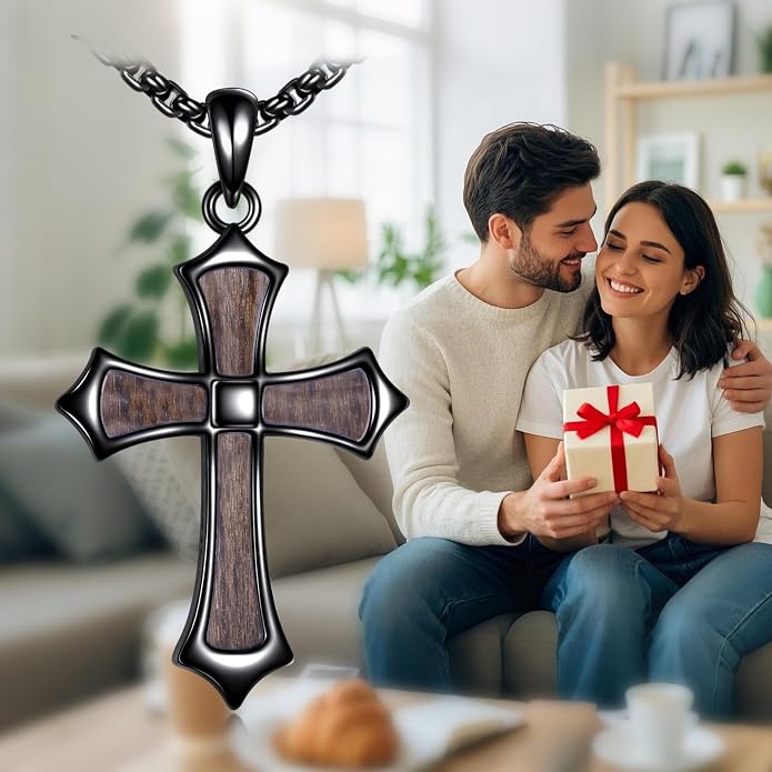Cross Necklace 925 Sterling Silver Cross Faith Pendant Christian Jewelry Gifts for Women Men