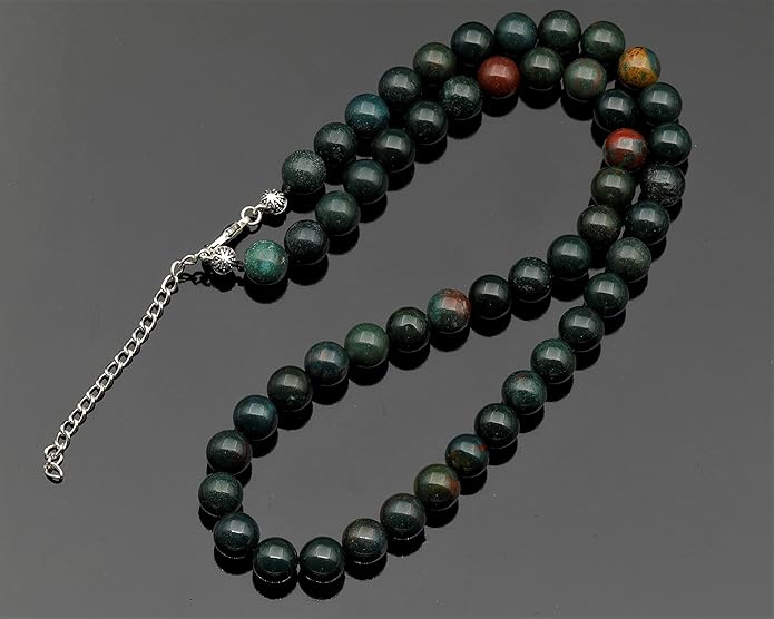 Natural Gemstone Beaded Choker Necklace | 8mm Handmade Adjustable Jewelry for Men & Women | Chakra Balancing Crystal Necklace | Spiritual Gift | Macrame Cord with Extender