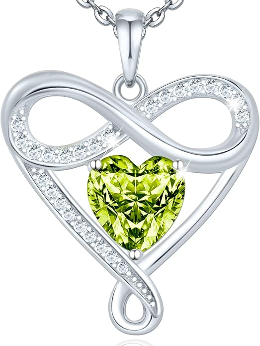 925 Sterling Silver Infinity Necklace - Exquisite Silver Jewelry for Women, Love Heart Necklace for Birthday, Anniversary, Valentine’s Day - Ideal Gift for Girlfriend, Wife, Mom, or Her