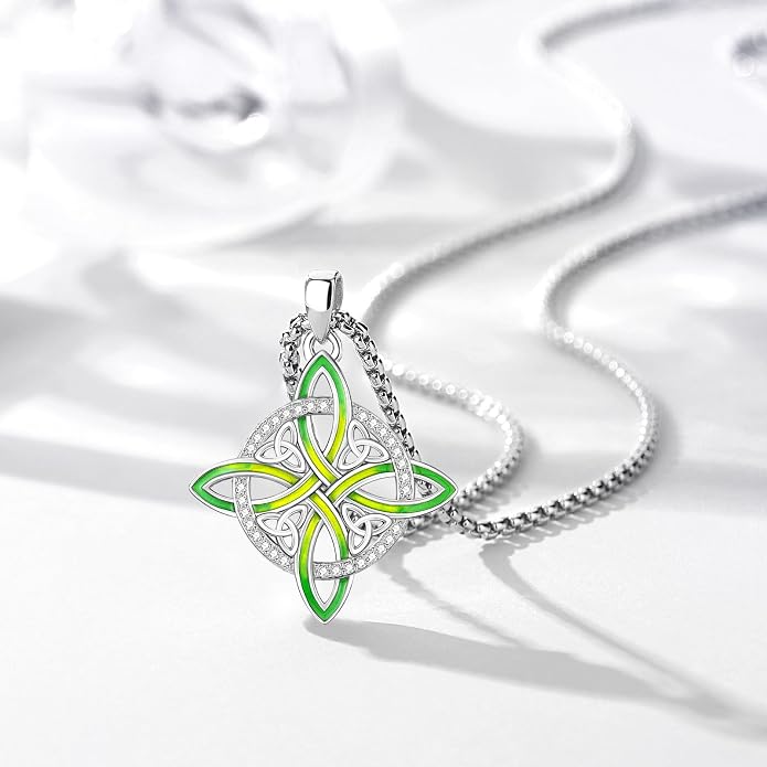 Pentagram/Celtic Knot/Witches Knot/Santa Muerte/Triple Moon Goddess/Baphomet/Hecate Necklace Sterling Silver Magic Wiccan Amulet Pagan Jewelry for Women Men