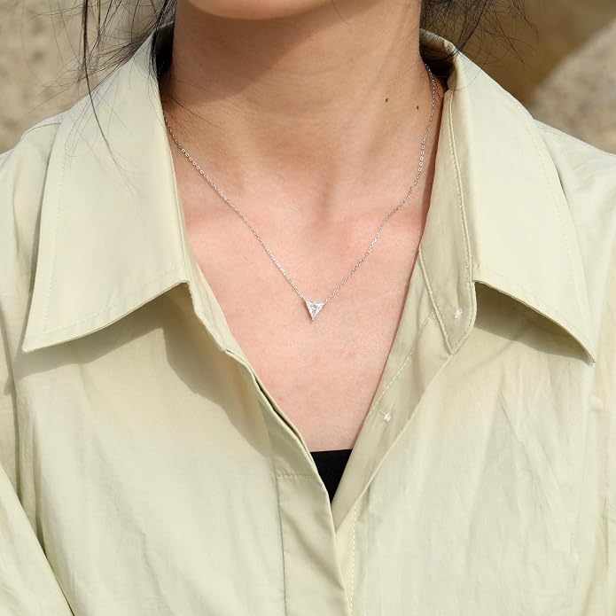 S.Leaf 18K Gold Plated Cubic Zirconia Choker Necklace for Women 925 Sterling Silver Layered Coin Moon Star Heart Circle Crystal Lariat Pendant Necklaces Gifts for Women Trendy