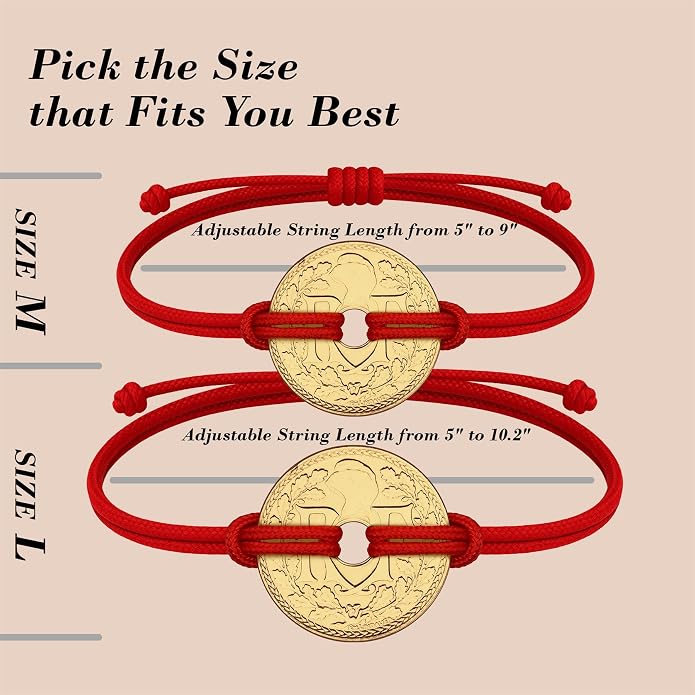HOBBY OF KINGS Good Luck Coin Bracelet | 18k Gold Plated Wristband | Handmade Jewelry for Collectors and History Lovers
