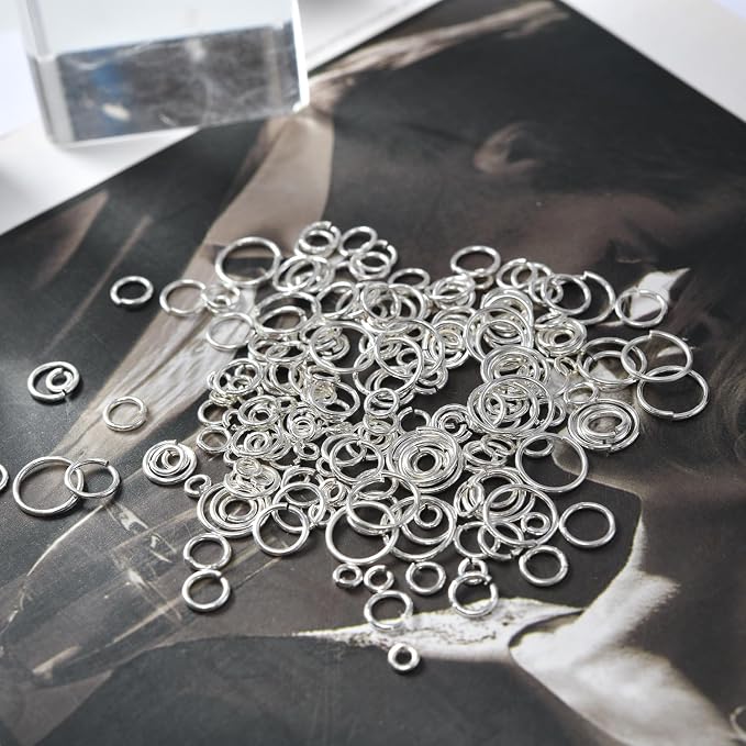 500pcs Silver Filled Jump Rings, Non Tarnish Open Jump Rings for Necklace, Bracelet, Earrings DIY Jewelry Making Supplies (0.7x6mm)