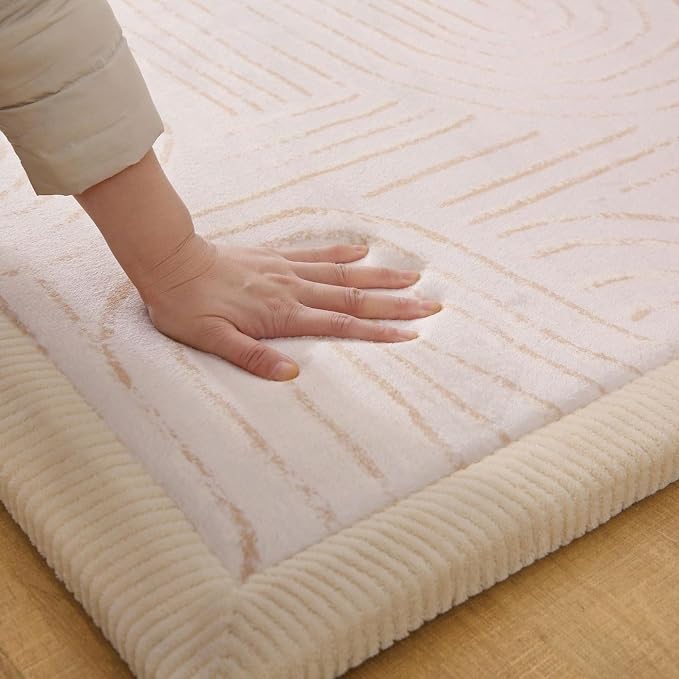 Hakuna Matte CloudSoft Baby Play Mat for Floor 60" x 80" | Coral Velvet Memory Foam Rug for Crawling & Cozy Play Non-Slip, Water-Resistant, Easy-Care Tummy Time Mat