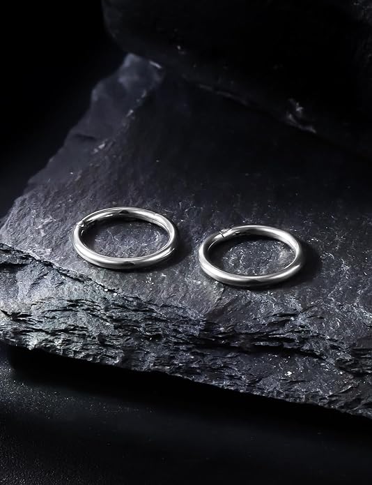20G 18G 16G 14G 12G 10G 8G 6G 4G 2G Nose Rings Hoops Astm F136 Titanium Clicker Septum Lip Ring Tragus Helix Daith Rook Conch Snug Cartilage Lobe Earrings Hoop Piercing Jewelry For Women Men