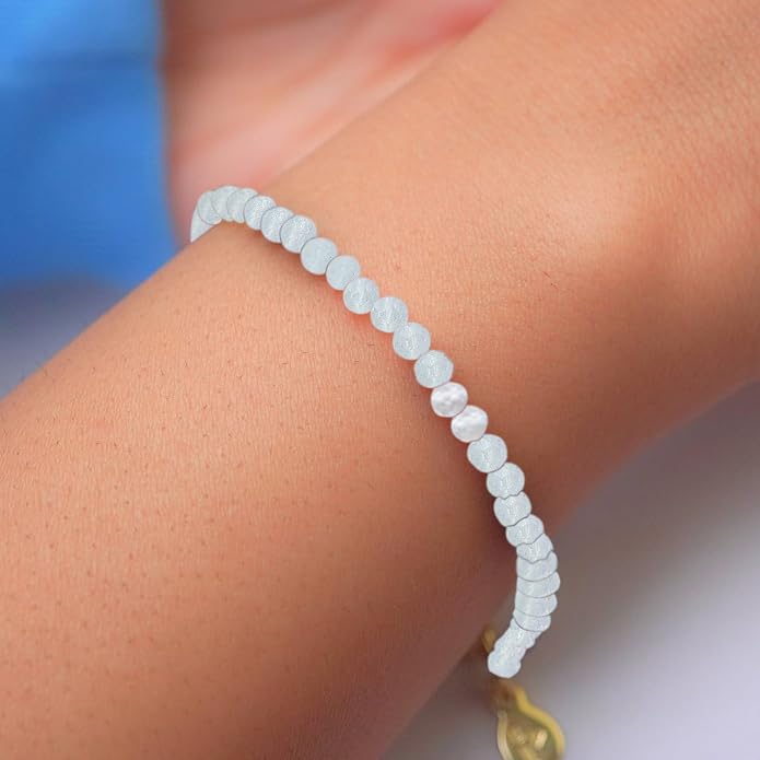 Faceted Bracelet for Women, Certified 925 Sterling Silver with 18K Gold Vermeil Healing Crystal Bracelets for Women - Crystals and Healing Stone Bracelet Women Jewelry for Gift