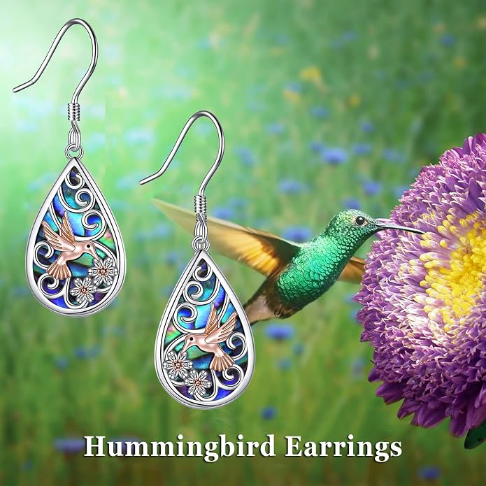 POPLYKE 925 Sterling Silver Tree of Life Dangle Earrings for Women Fashion Abalone Shell Jewelry Gifts for Mom Sister Friend Birthday