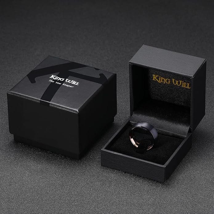 King Will Wedding Band for Men Women, 2/4/6/7/8mm Domed Matte Brushed Tungsten Carbide Rings, Solid/Dual Color Engagement Rings, Comfort Fit