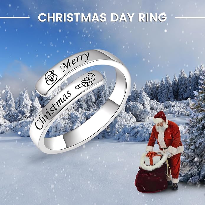 BEILIN 925 Sterling Silver Inspirational Jewelry Rings Adjustable Ring Personality Encouragement Gift for Teens Women