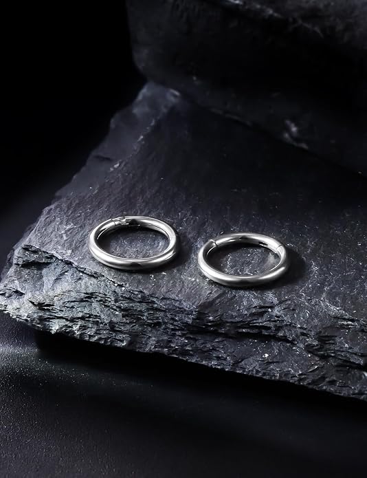 20G 18G 16G 14G 12G 10G 8G 6G 4G 2G Nose Rings Hoops Astm F136 Titanium Clicker Septum Lip Ring Tragus Helix Daith Rook Conch Snug Cartilage Lobe Earrings Hoop Piercing Jewelry For Women Men