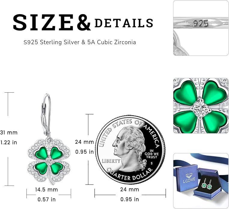 Tree of Life/Cat/Turtle/Butterfly/Flower/Celtic/Turquoise/Moonstone Dangle Earrings for Women Sterling Silver Cute Animals Drop Earrings Jewelry Gifts