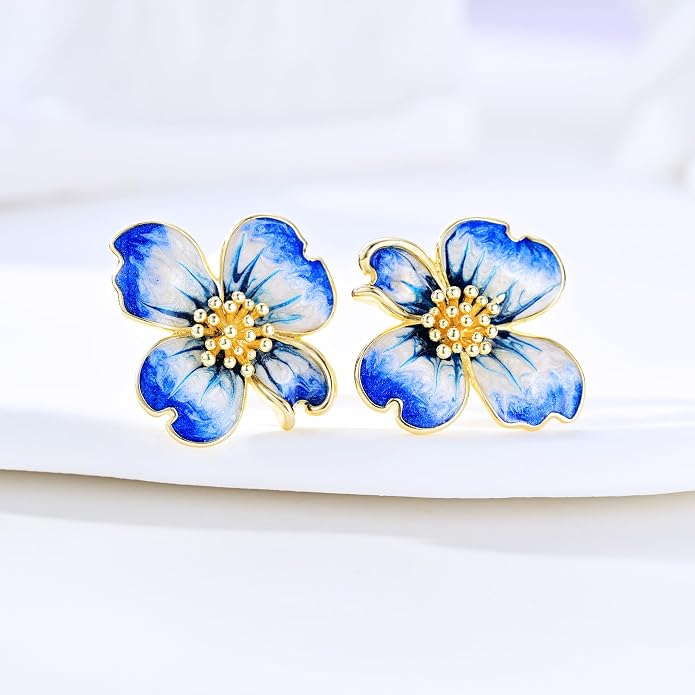 Clip on Earrings Women, 14K Gold Plated Earrings for Sensitive Ears, Fashion Women's Earrings Jewelry Birthday Gift for Wife Grandma Daughter Girls on Christmas Thanksgiving
