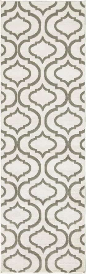 Nourison Home Jubilant Ivory Green 2'3" x 7'3" Area Rug - Easy Clean, Non Shedding, Bed Room, Living Room, Dining Room, Kitchen (7' Runner)