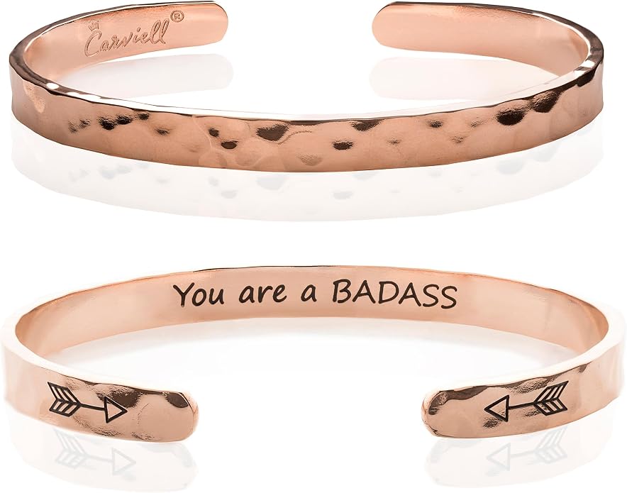Carviell Bracelet - Gifts for Women – Inspirational, Friendship, Love, Mom, Daughter, Sister, Christian, Graduation, Memorial & Wedding Gifts – 100+ Phrases – Stainless Steel, Gift-Ready