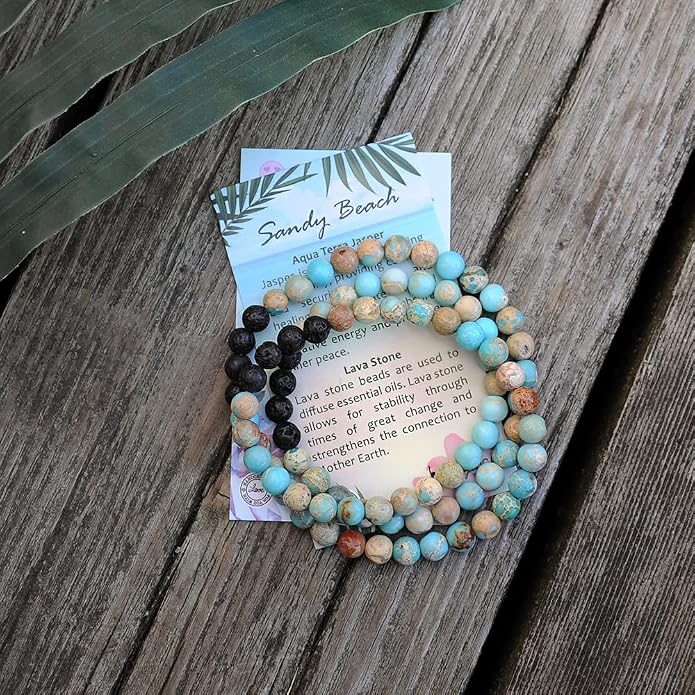 Comfy Yoga - Essential Oil Bracelet - Aromatherapy Bracelet - Lava Stone Bracelet or Necklace - Handmade Yoga Jewelry - Oil Diffuser Wrap Bracelet - Gift for Women