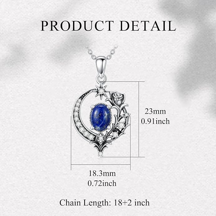 PELOVNY Celtic Knot Necklaces for Women 925 Sterling Silver Gemstone/Birthstone Teardrop Infinity Necklace Irish Celtic Pendant Jewelry Gifts for Mom Daughter Wife
