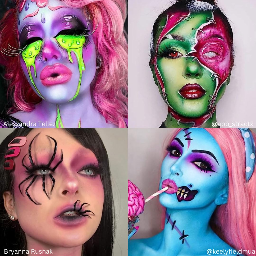 Mehron Makeup Paradise Makeup AQ 8 Color Pastel Palette | Magnetic Refillable Body Paint & Face Paint Palette | Professional Water Activated Makeup for Costumes, SFX, Halloween, & Cosplay