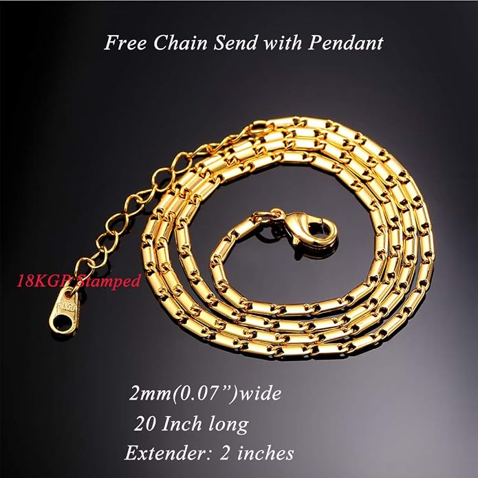 U7 Initial Necklace for Women, Gold/Platinum Plated CZ Crystal Letter A-Z Pendant Necklace, Shiny 20 Inch Name Chain Dainty Personalized Jewelry for Men Mom Wife Friend