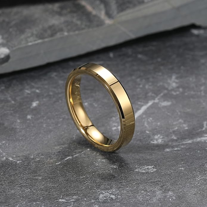King Will BASIC Men Women 4mm/5mm/6mm/7mm/8mm Titanium Rings Polished Wedding Band Engagement Anniversary Band Comfort Fit