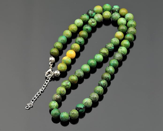 Natural Gemstone Beaded Choker Necklace | 8mm Handmade Adjustable Jewelry for Men & Women | Chakra Balancing Crystal Necklace | Spiritual Gift | Macrame Cord with Extender