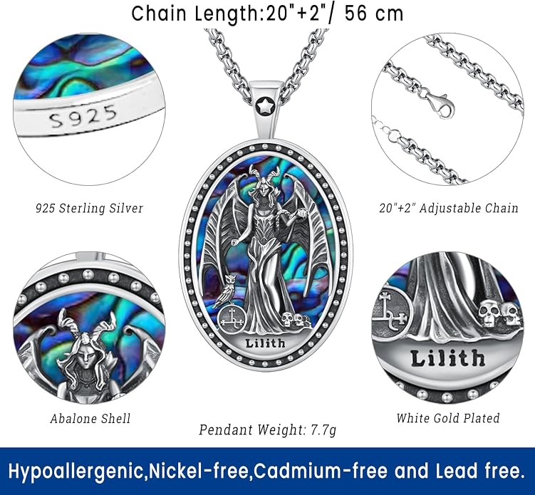 Witchy Jewelry for Women Men Nudo De Bruja Plata 925 Original Witches Knot Necklace Tetragrammaton Hecate Necklace Lilith Necklace Pentagram Necklace Cat Necklace Triple Moon Goddess Pendant Necklace