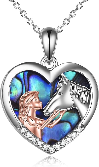 YFN Horse Pendant Necklace Sterling Silver Women with Horse Gift for Women