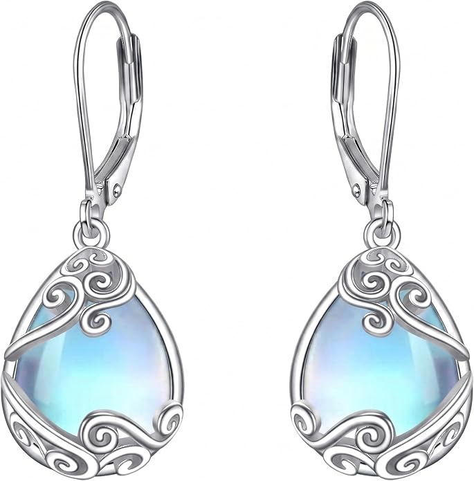 Teardrop Tree of Life/Filigree Earrings for Women Dangle Leverback Earrings Jewelry Gift Anniversary For Her