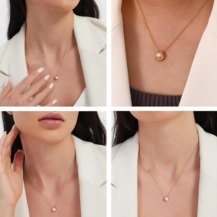 Unisex Celestial Gold Pendant Necklaces, Sun/Moon/Star/Angle Celestial Elements Unisex Choker Gold Lover Chains for Men and Women Jewelry