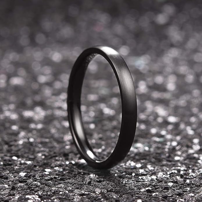 King Will Titanium Wedding Band for Men Women-Sliver/Black/Gold Plated Pure Titanium Wedding Ring, 3-9mm Widths Available Brushed Matte Design Comfort Fit Size 4-16