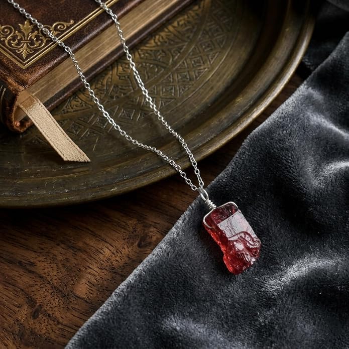 Natural Gemstone Pendant Necklace for Women Handmade Birthstone Healing Crystal Jewelry Chain 20" Stone Birthday Christmas Wedding Gifts for Her
