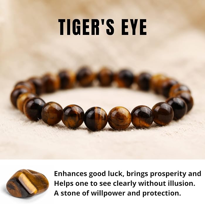 Crystal Vibe - Healing Crystal Bracelet for Women & Men | Natural Gemstone Bead Bracelet | Adjustable Handmade Energy Stone Bracelet | Bracelet for Meditation, Yoga & Daily Wear | Multiple Types