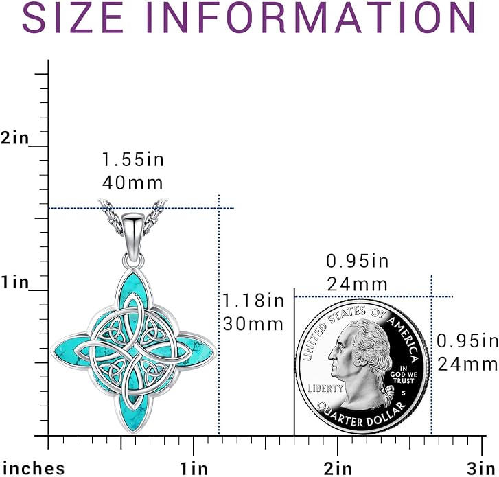 Turquoise Jewelry for Women Men 925 Sterling Silver Pendant Urn Necklaces for Ashes Picture Locket Necklace Thor Hammer Yggdrasil Virgen De Guadalupe St Michael Christopher Judas Witches Knot Necklace