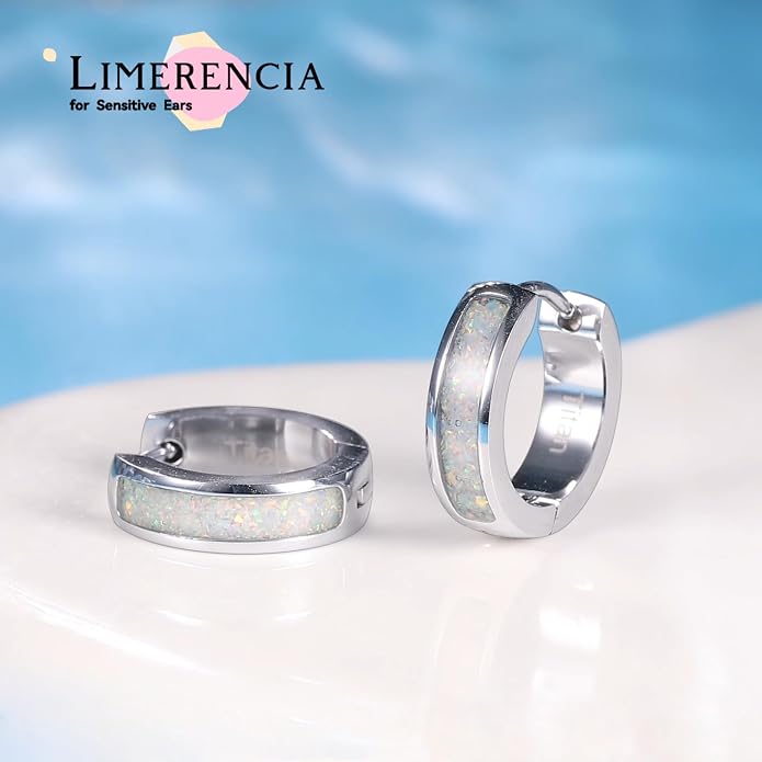 Limerencia G23 Pure Titanium Hypoallergenic Chunky Wide Hoop Earrings |Cubic Zirconia Earrings | for Women Pave 5A grade CZ Sparkly for Sensitive Ears