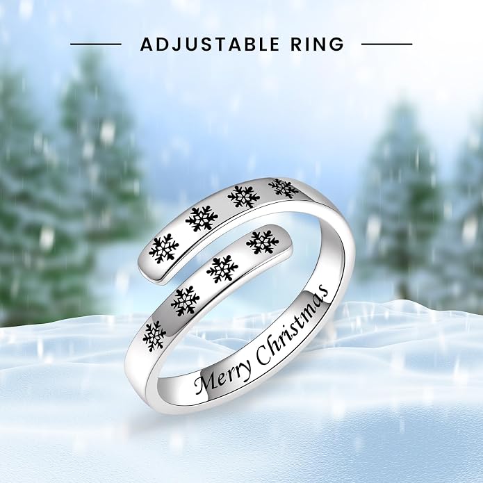 BEILIN 925 Sterling Silver Inspirational Jewelry Rings Adjustable Ring Personality Encouragement Gift for Teens Women