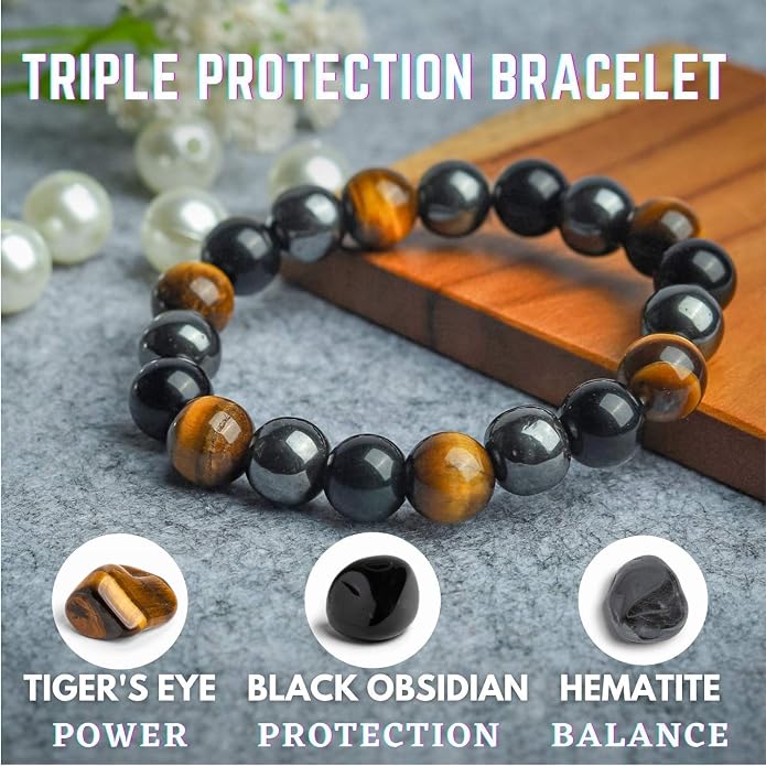 Crystal Vibe - Healing Crystal Bracelet for Women & Men | Natural Gemstone Bead Bracelet | Adjustable Handmade Energy Stone Bracelet | Bracelet for Meditation, Yoga & Daily Wear | Multiple Types