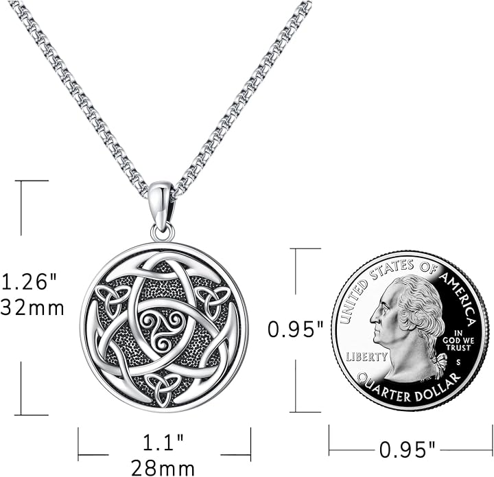 Eusense Viking Jewelry for Men Women Sterling Silver 925 Mjolnir Thors Hammer Pendant Celtic Cross Necklace Wolf Odin Raven Freya Goddess Norse Pagan Compass Vegvisir Yggdrasil Nordic Viking Necklaces Gifts
